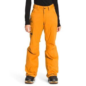 THE NORTH FACE Freedom Insulated Snow Pant Women's Citrine Yellow Sz Small Long